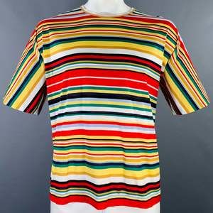 STEPHAN SCHNEIDER Multi Color Stripe Cotton Short Sleeve T-shirt